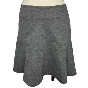 Prana "Gianna" Ponte Stretch Knit Skirt sz XS * Dark Heather Gray Mid-Thigh Fit